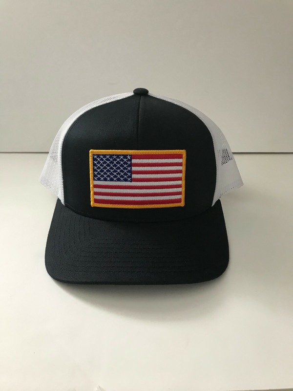 American Flag 6 Panel Adjustable Snapback Trucker Mesh Hat Pacific Headwear 104C gallery