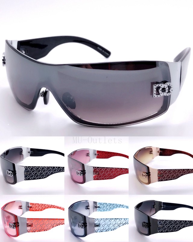 NEW Womens Wrap Rimless Designer Fashion Sunglasses Oval Retro Shades (#7068)