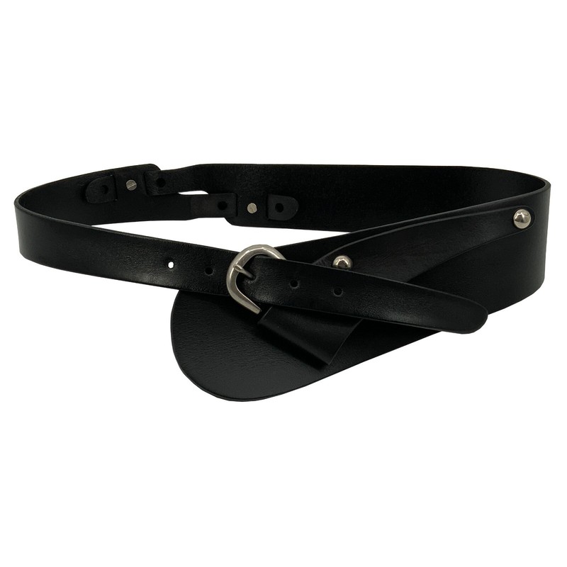 Women Wide Waist Fashion Vintage Cowhide Full Grain Leather Boho Concho Belt