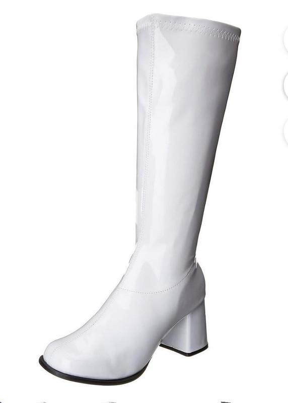 Ellie Women’s Knee High Gogo-go Boot, White, Size 10M, 3″ Heel