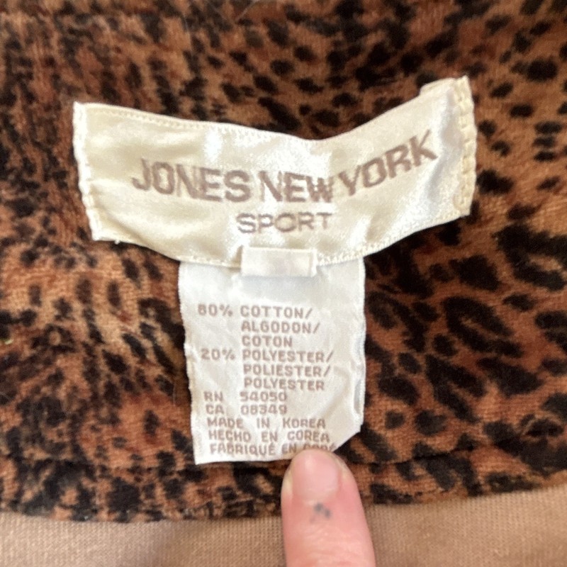 Jones New York Sport Women’s S Brown/Black Leopard Print Full Zip Jacket gallery