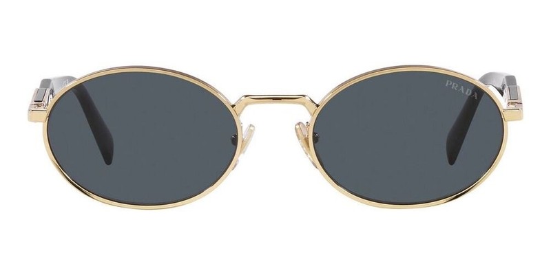 PRADA PR 65ZS ZVN09T Gold Black Blue Grey Lenses Sunglasses AUTHENTIC gallery