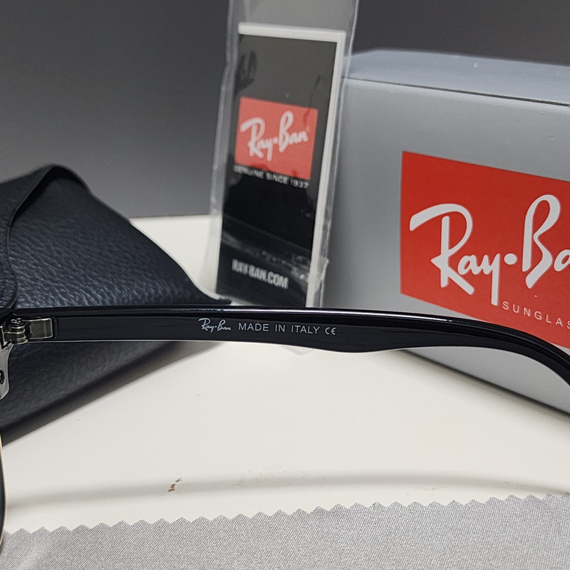 Ray-Ban RB3016 Sunglasses Clubmaster Classic Black Frame Glass Gray Lens 51 mm gallery