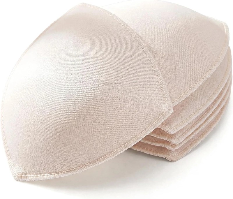 3 Pairs Replacement Bra Pads Insert Breathable Sewn Edge for Sports Bra Swimwear