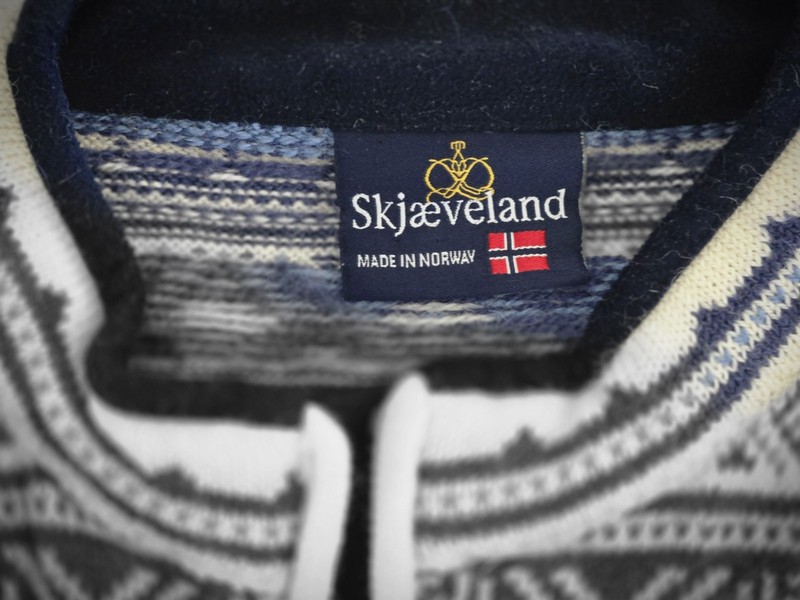 Skjaeveland Nordic Ivory, Royal Blue And Navy XL or XXL Sweater gallery