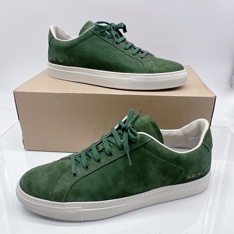 Common Projects Retro Men’s Fashion Sneakers Green White Nubuck EU 42 US 9