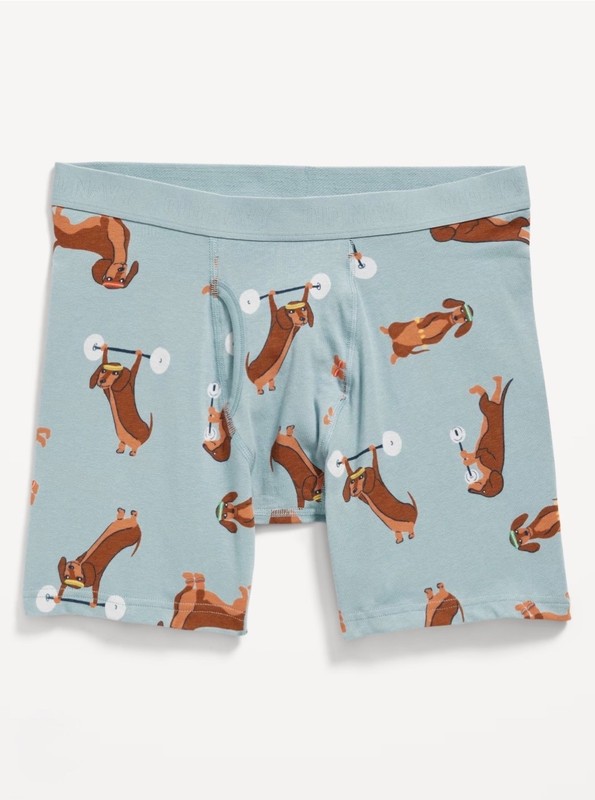 Old Navy Men's Soft-Washed Boxer Briefs 6.25” inseam Dachshund Size XS L XXL gallery