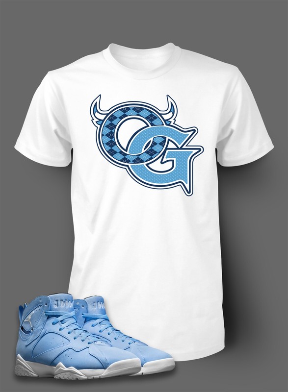 Mens Graphic OG Sneaker Tee Shirt Match J7 Pantone UNC Street Wear Big Tall Sm T