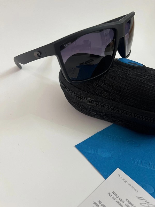 Costa Del Mar Men's Rinconcito Matte Black /Gray Mirror Polarized Sunglasses 580 gallery