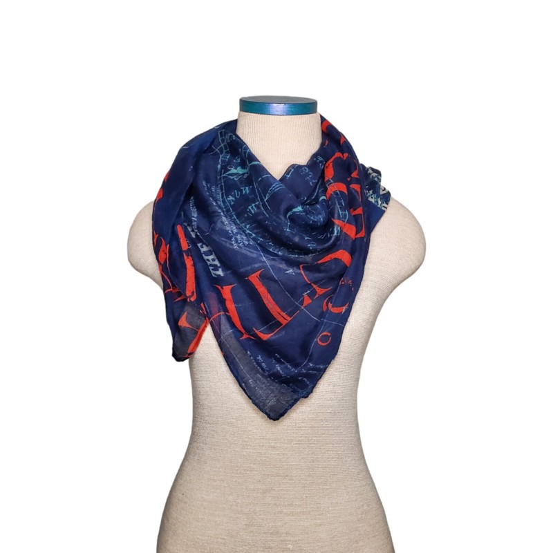 Dockside Nautical Anchor Scarf Shaw 36x36 Tim Coffey 2014 Head Wrap Sailor gallery