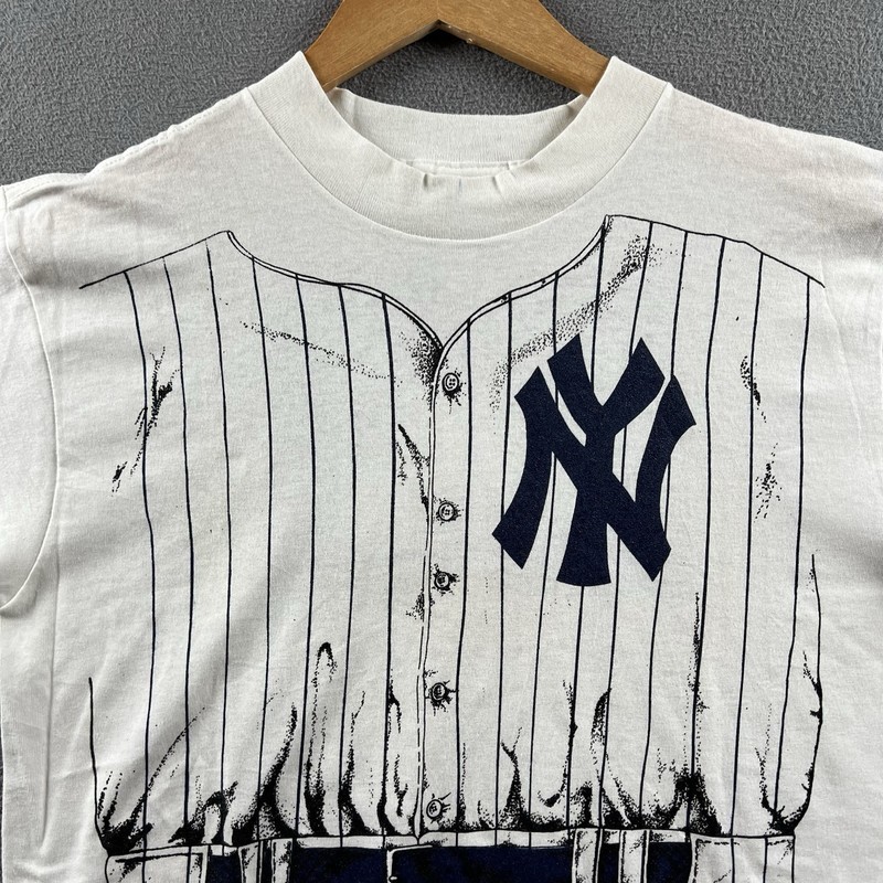 Vintage New York Yankees Shirt Youth Bigger Logo 7 Don Mattingly Uniform AOP MLB gallery