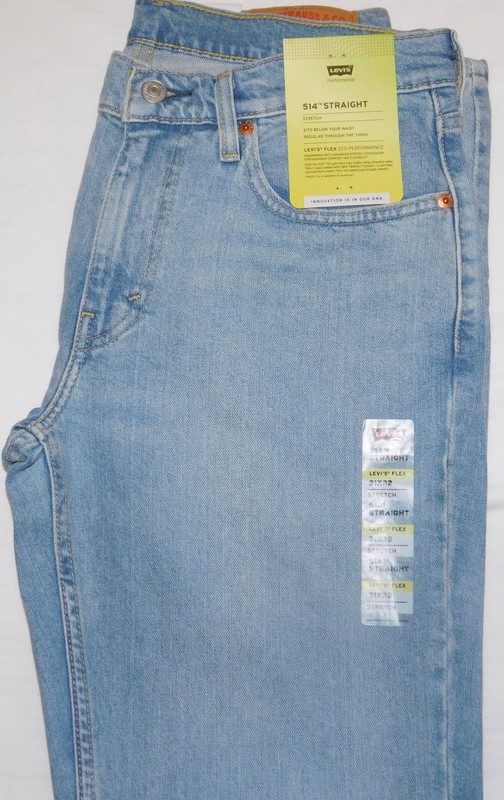 LEVIS 514 Straight Fit Jeans Stretch Sits Below Waist Flex Thornback Adv Lt Blue gallery