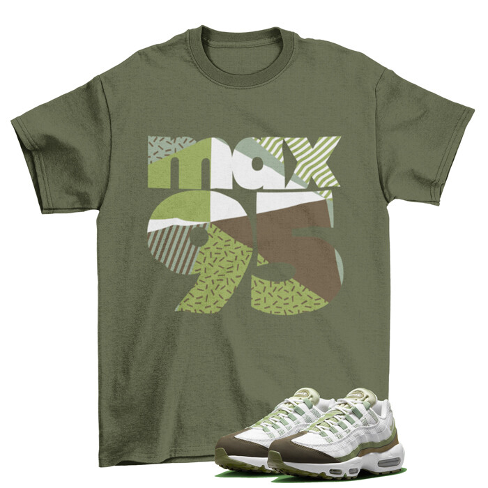 1995 Shirt to Match Air Max 95 White Medium Olive / FD0780-100
