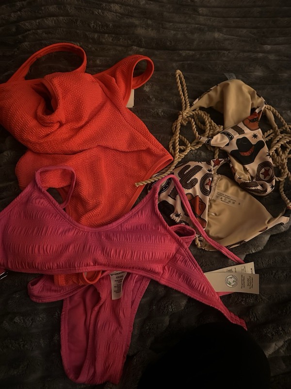 No Boundaries Women’s Bikini LOT !!!Bottom XS/S Multicolor Ribbed Stretch Rope
