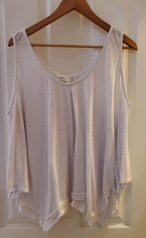 Cold Shoulder 3/4 Sleeve Blouse – M