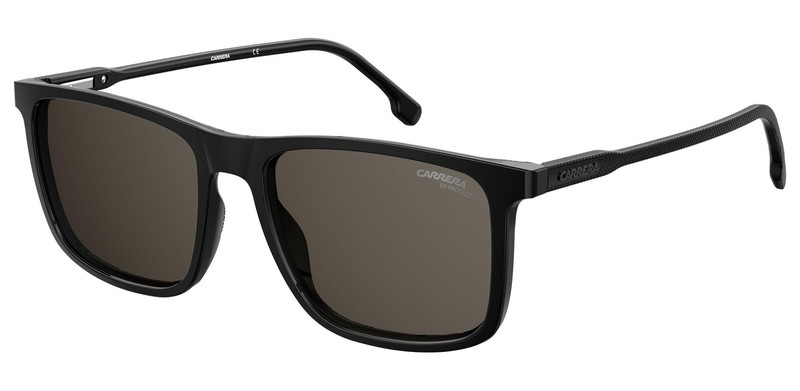 Black Slim Modern Square Sunglasses W/ Spring Hinges CA231S 0807 IR