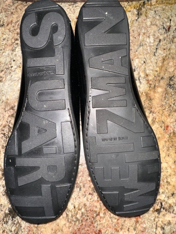 NEW STUART WEITZMAN MOCCASIN BLACK PATENT LEATHER SHOES-SIZE 5 1/2 MEDIUM gallery