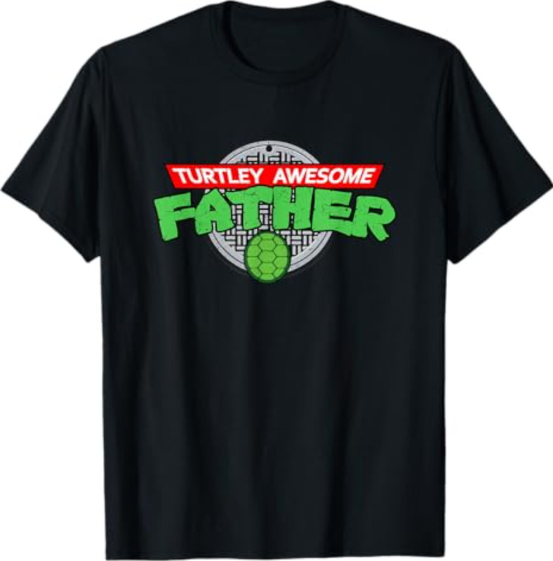 Turtley Awesome Father – Totally Cartoon Ninja Father’s Day T-Shirt