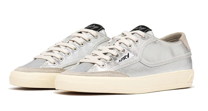 Autry Windscape Low Canvas Sneakers Suede Silver