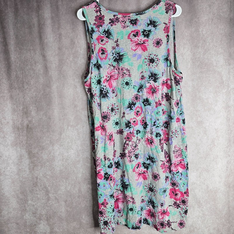 Bonprix Floral Sleeveless Tunic Top Women’s XL Multicolour Cotton Summer gallery