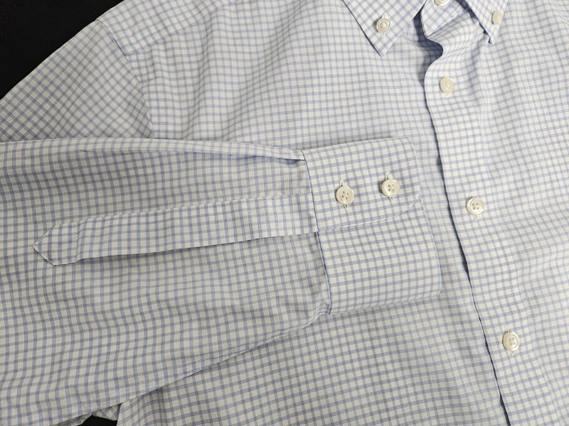 Charles Tyrwhitt Non Iron Slim Fit Blue Graph Check Button Down Shirt 15.5 34 gallery