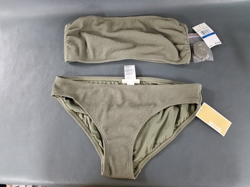 NEW / TAGGED Michael Kors Army Green Stretch Bikini XL MSRP $114.00 #mm7y540S