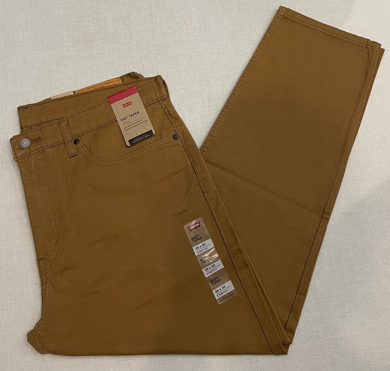 Mens Levis 502 Regular Taper Stretch Jeans Caraway (Brown) 32, 33, 34, 36 #0100 gallery