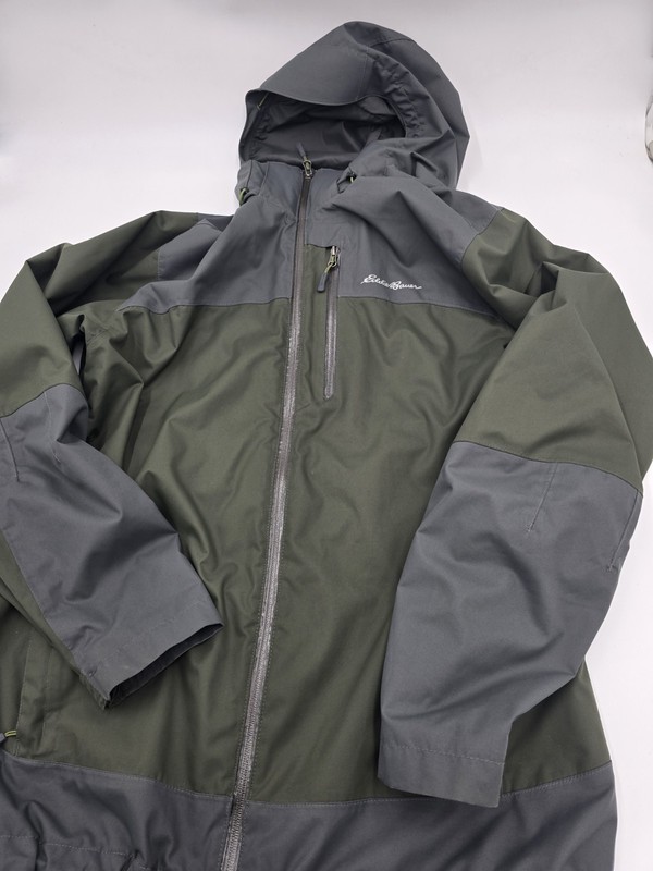 Eddie Bauer WeatherEdge Men’s Hooded Jacket Full Zip Zipped Pockets TL