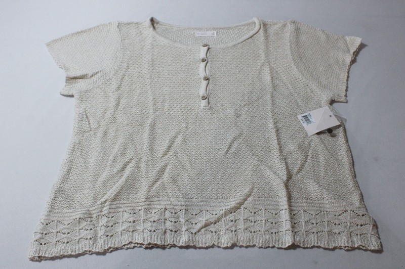 Lauren Conrad Women’s Plus S/S Henley Sweater Tee EH6 Fusilli Size 1X NWT