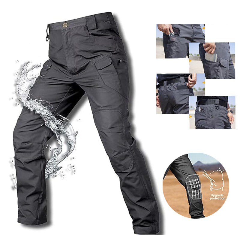 Mens Cargo Pants Tactical Waterproof Work Trousers Outdoor Hiking Combat Pants gallery