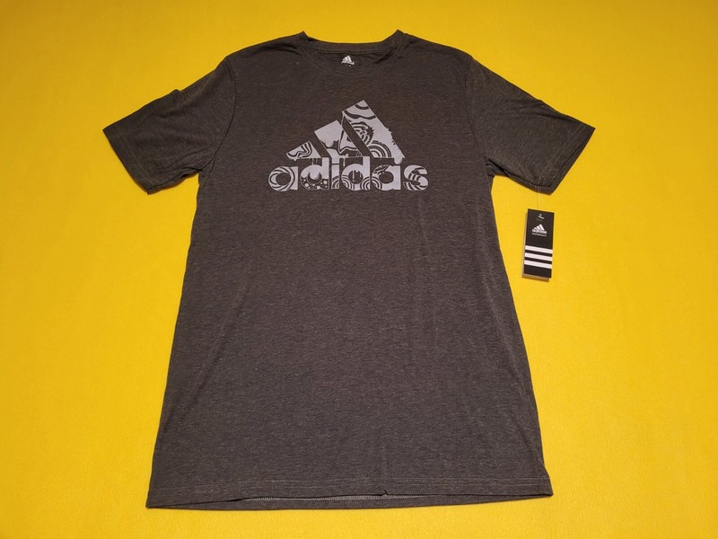 Adidas Mens Go To Performance Tee Shirt Small D. Gray NWT FREE SHIPPING