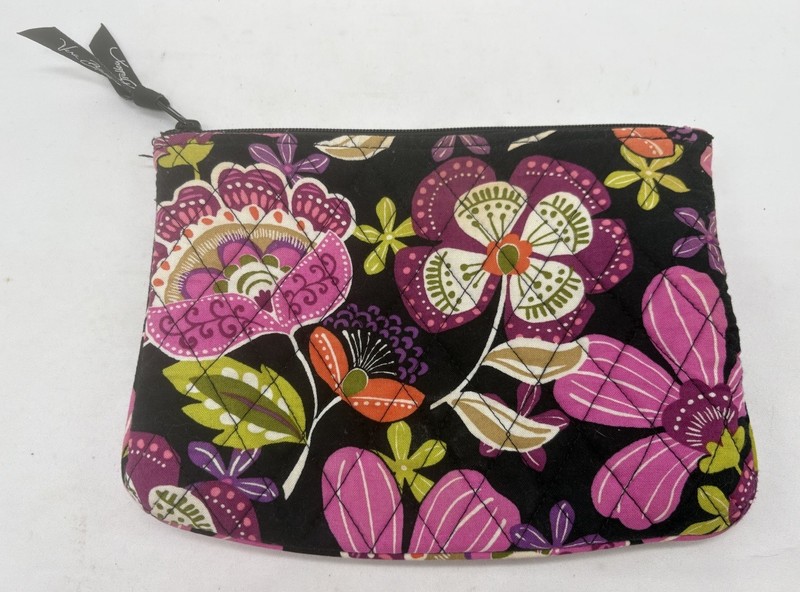 VERA BRADLEY – Pirouette Pink Floral Pattern – 8.5”x6.5” – Cosmetic Bag