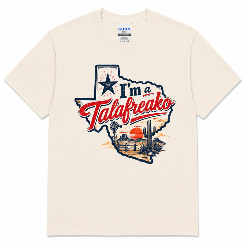 Retro I’m a Talafreako Trendy Texas Flag Lone Star Pride Cotton Unisex T-Shirt