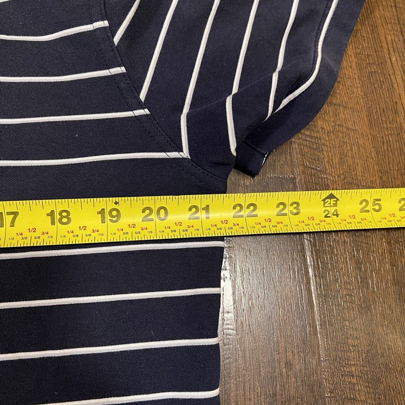 Nike Malbon Golf Polo Men’s Size Medium Navy Blue/White Striped Rare gallery