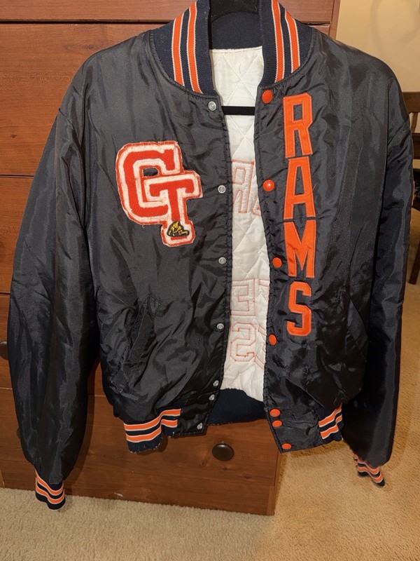 Vintage Varsity Letterman Nylon Bomber Jacket