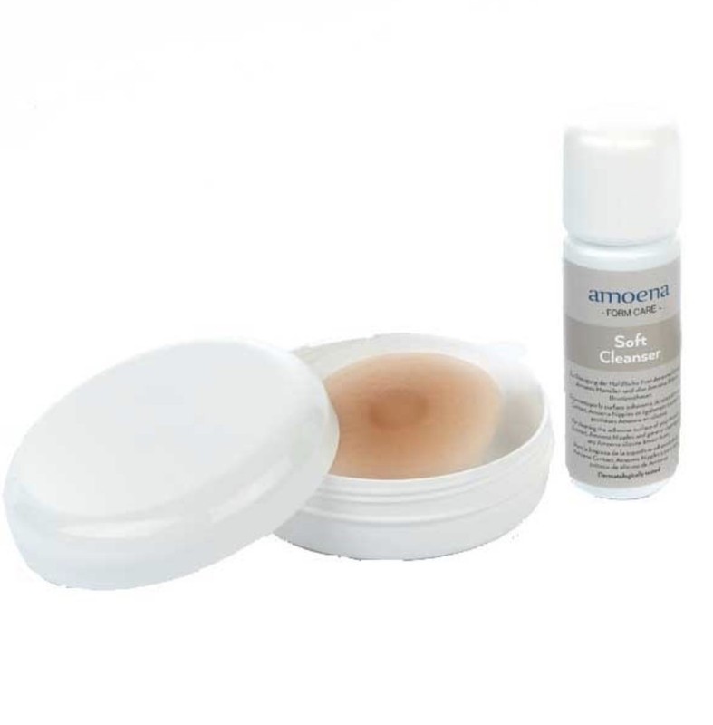 Amoena Adhesive Nipple Set 138 Size Small Bronze – 2 nipples + Soft Cleanser