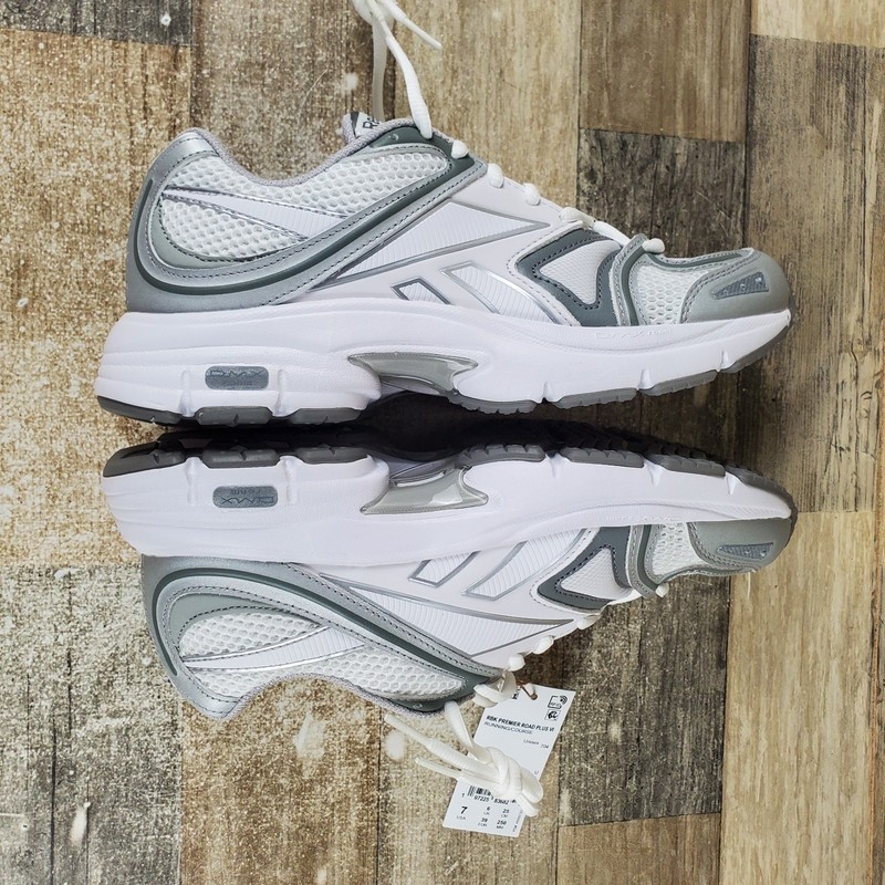 Reebok Premier Road Plus VI Mens Shoes Sz 7 White Gray Lace Up Low Top Sneakers gallery