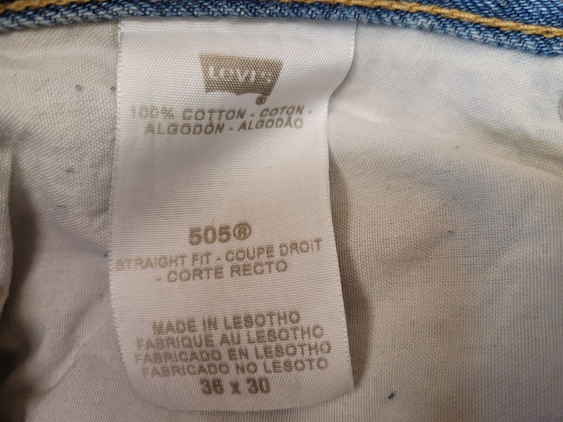 Levi's Men's 505 Regular Fit Straight Blue Jeans Light Wash 36x30 NWT Cotton gallery