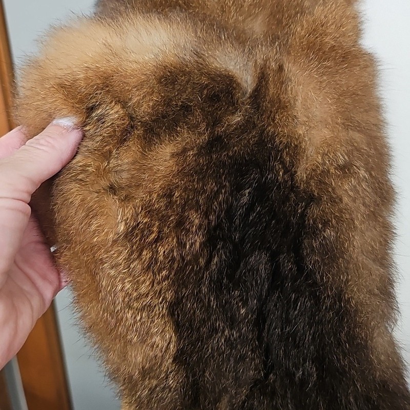 Vtg Camel Faux Fur-Trimmed Leather Coat Womens 14 Penny Lane 70s Afghan Hippie gallery