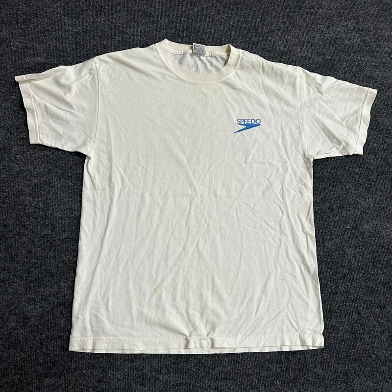 Speedo T-Shirt Mens Size Large White Global Preserve Dolphin Graphic Cotton Tee gallery