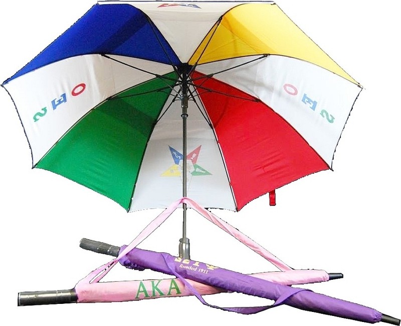 Delta Sigma Theta Wind Resistant Auto Open Jumbo Umbrella [Red/White - 30"] gallery