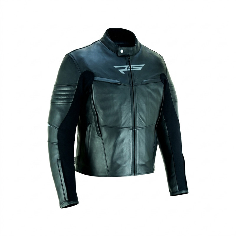 Liam Men Cafe Racer Leather Motorcycle Jacket Cowhide Biker Riding Safety Gear gallery