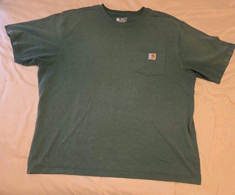 Carhartt K87 Loose Fit Pocket T-Shirt 2XL Heather Green Heavyweight Fall 2022
