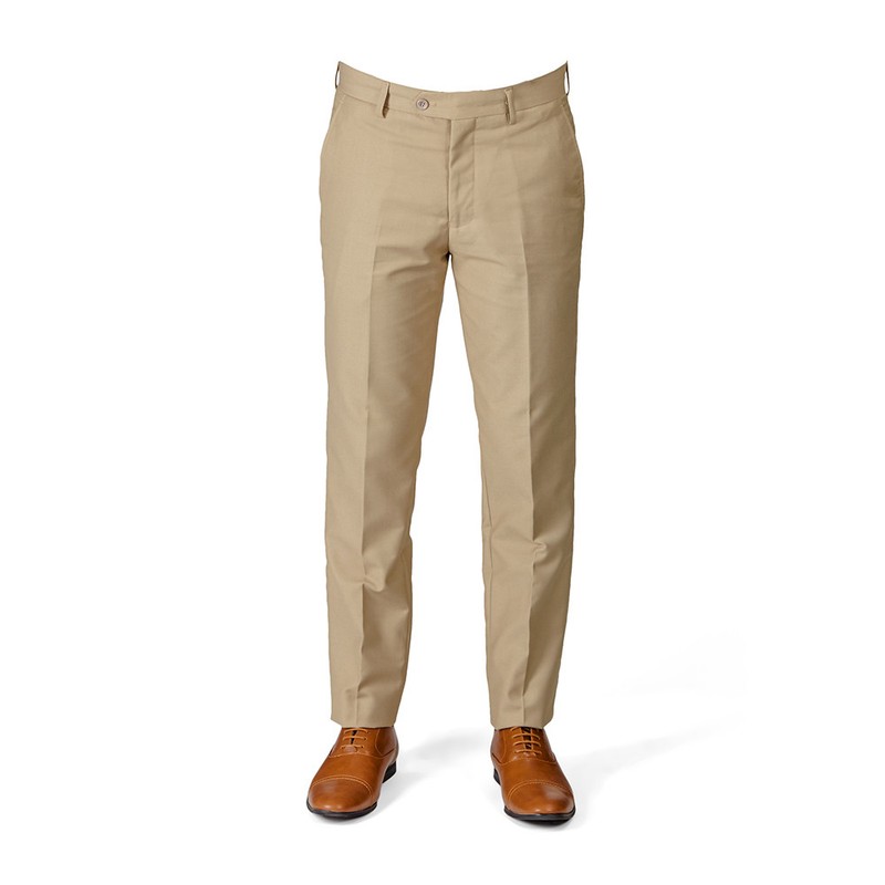 Tan Beige Slim Fit Men Suit 2 Button Notch Lapel Azar Man Vest Optional 4030-10 gallery