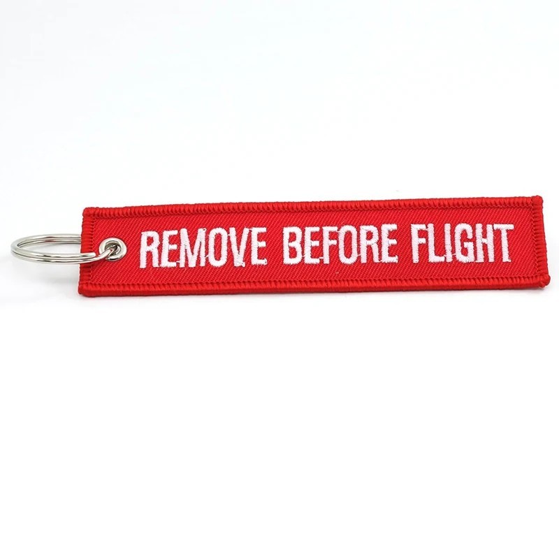 5pcs Remove Before Flight Keychain Embroidered Jet Tag gallery