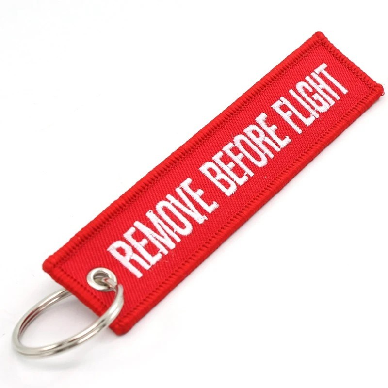 5pcs Remove Before Flight Keychain Embroidered Jet Tag gallery