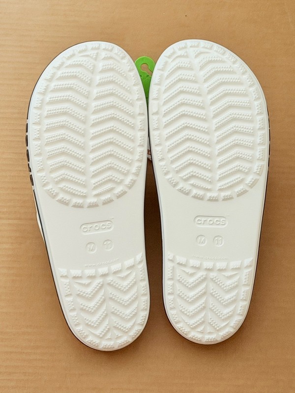 Crocs Unisex Bayaband Slide Sandals Men’s 11 | White/Black gallery