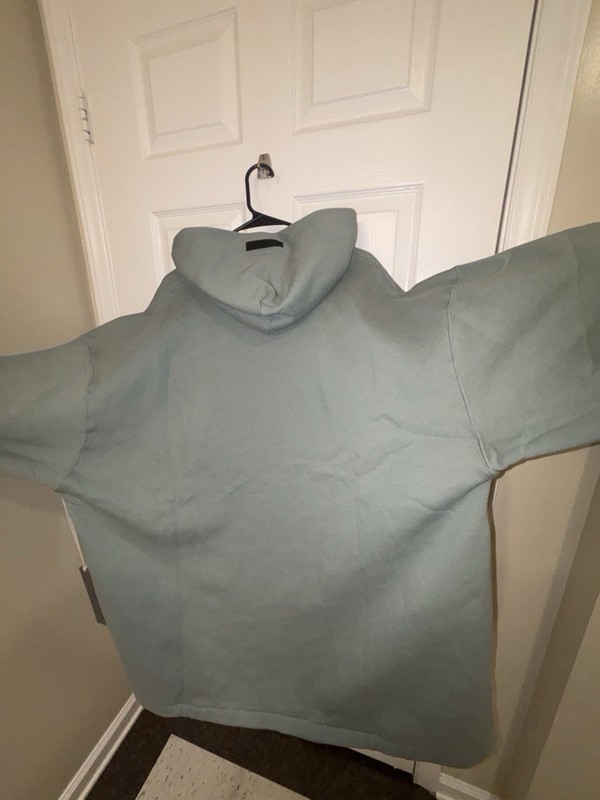 Essentials Fear of God Men’s Green XL Oversized Fleece Logo Pullover Hoodie