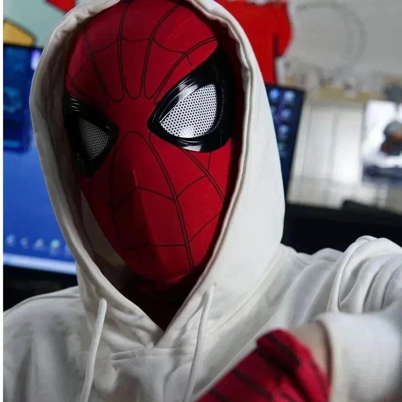 Spider-Man Mask Moving Arachnid Eyes Chin Control Eyes Helmet Masks Props Gift gallery