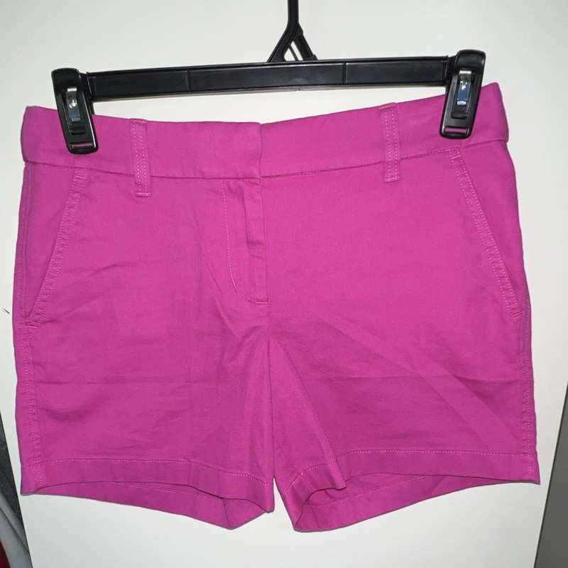 J.CREW Women’s Pink Chino Cotton Twill Flat Front Pocket Shorts Size 4